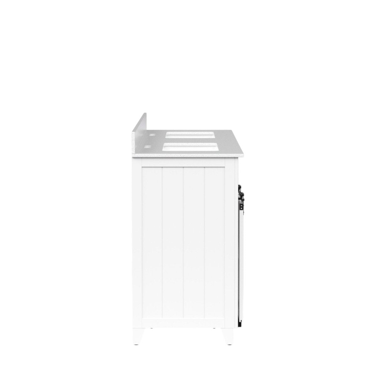 Style Selections Morriston 60 - in White Undermount Double Sink Bathroom Vanity with White Engineered Stone Top (ID N034346) - Bathroom Vanities available at Alpine Outlets in Denver