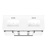 Style Selections Morriston 60 - in White Undermount Double Sink Bathroom Vanity with White Engineered Stone Top (ID N034346) - Bathroom Vanities available at Alpine Outlets in Denver