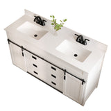 Style Selections Morriston 60 - in White Undermount Double Sink Bathroom Vanity with White Engineered Stone Top (ID N034346) - Bathroom Vanities available at Alpine Outlets in Denver