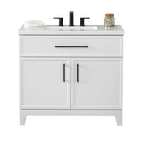 Style Selections Potter 36 - in White Single Sink Bathroom Vanity with White Cultured Marble Top (ID N137456) - Bathroom Vanities available at Alpine Outlets in Denver