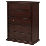Sumerlin 6-Drawer Chest of Drawers in Cappuccino - Chests available at Alpine Outlets in Denver