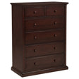 Sumerlin 6-Drawer Chest of Drawers in Cappuccino - Chests available at Alpine Outlets in Denver