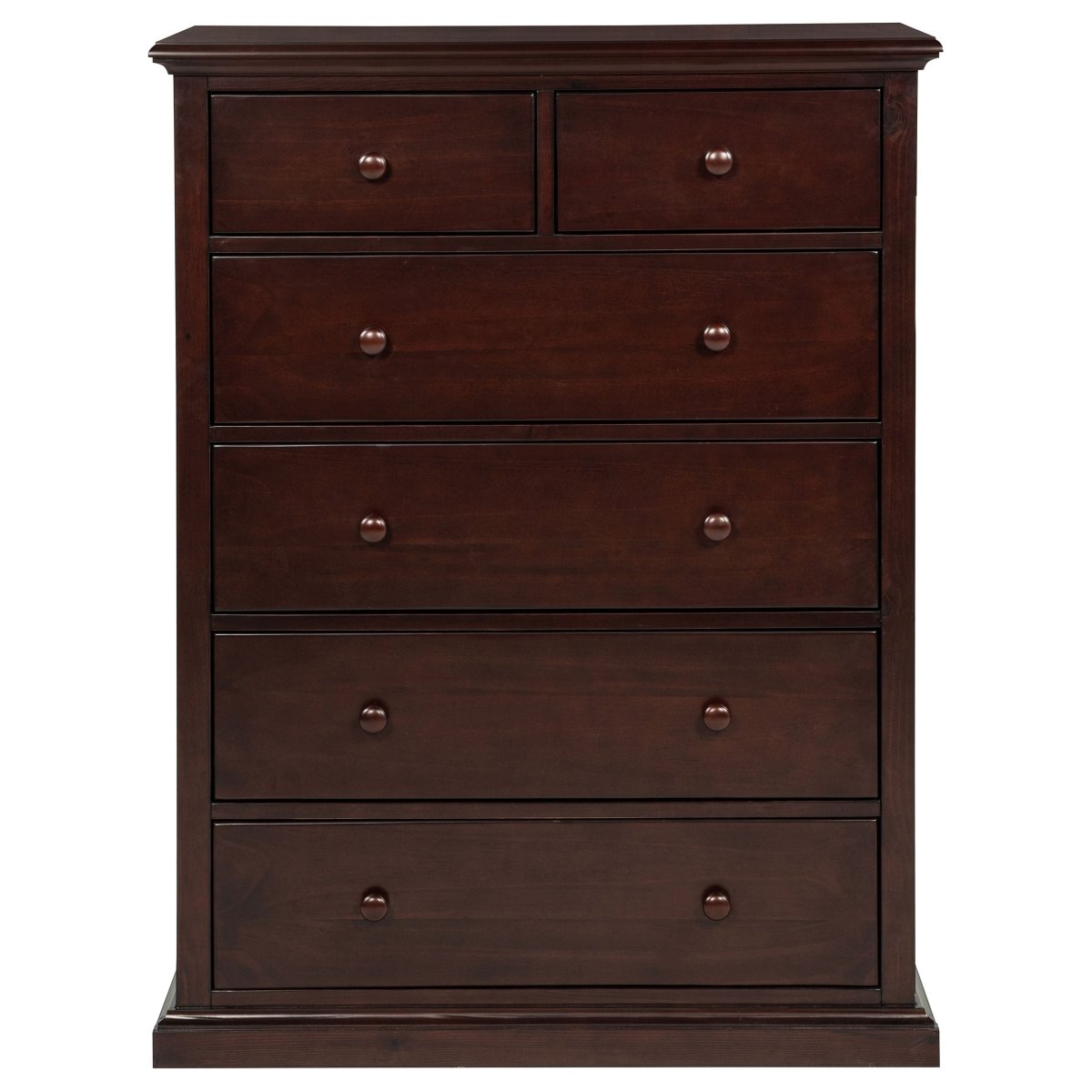 Sumerlin 6-Drawer Chest of Drawers in Cappuccino - Chests available at Alpine Outlets in Denver