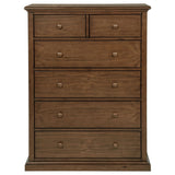 Sumerlin 6-Drawer Chest of Drawers, Medium Brown - Chests available at Alpine Outlets in Denver