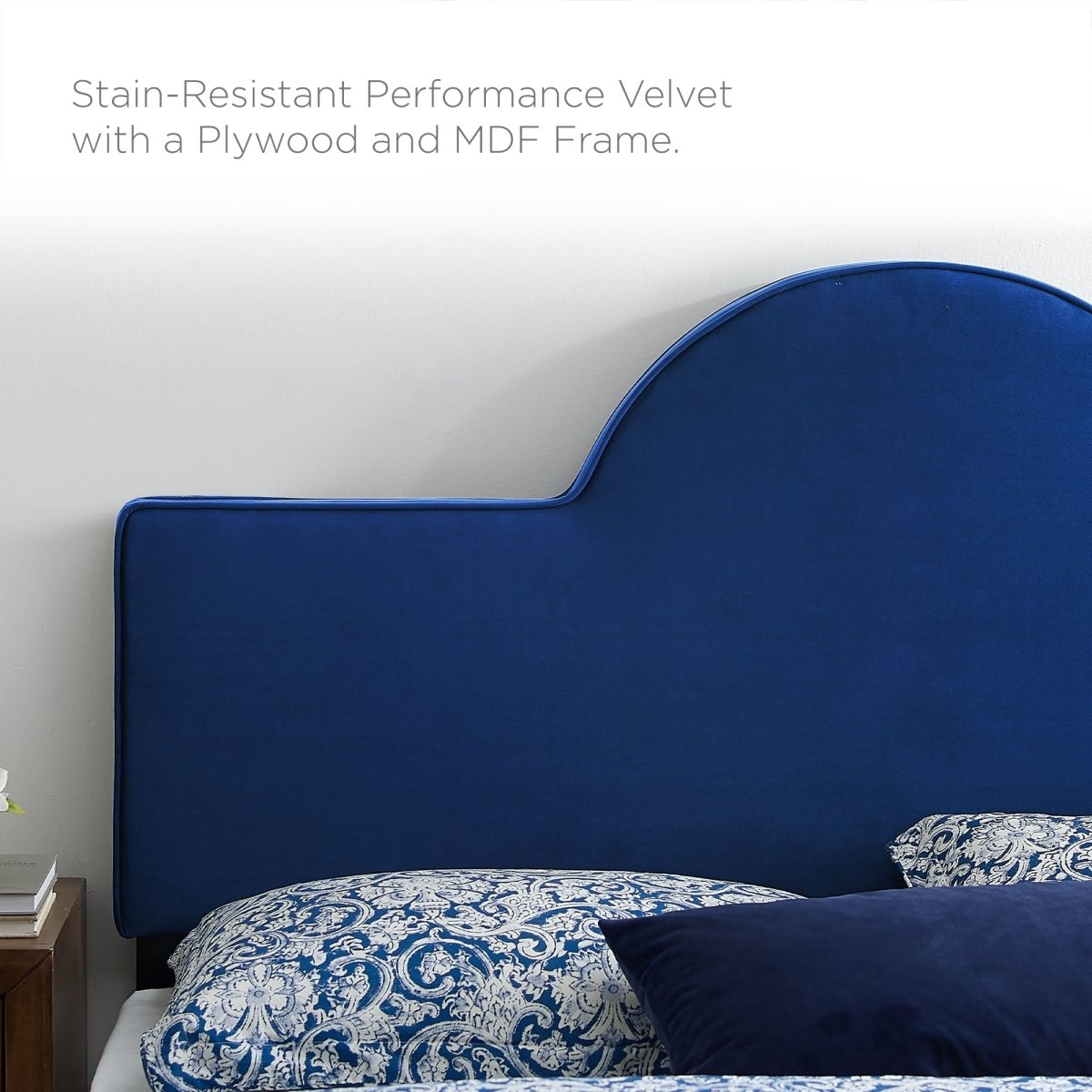 Sunrise Arch Performance Velvet Platform Bed - Platform Bed available at Alpine Outlets in Denver