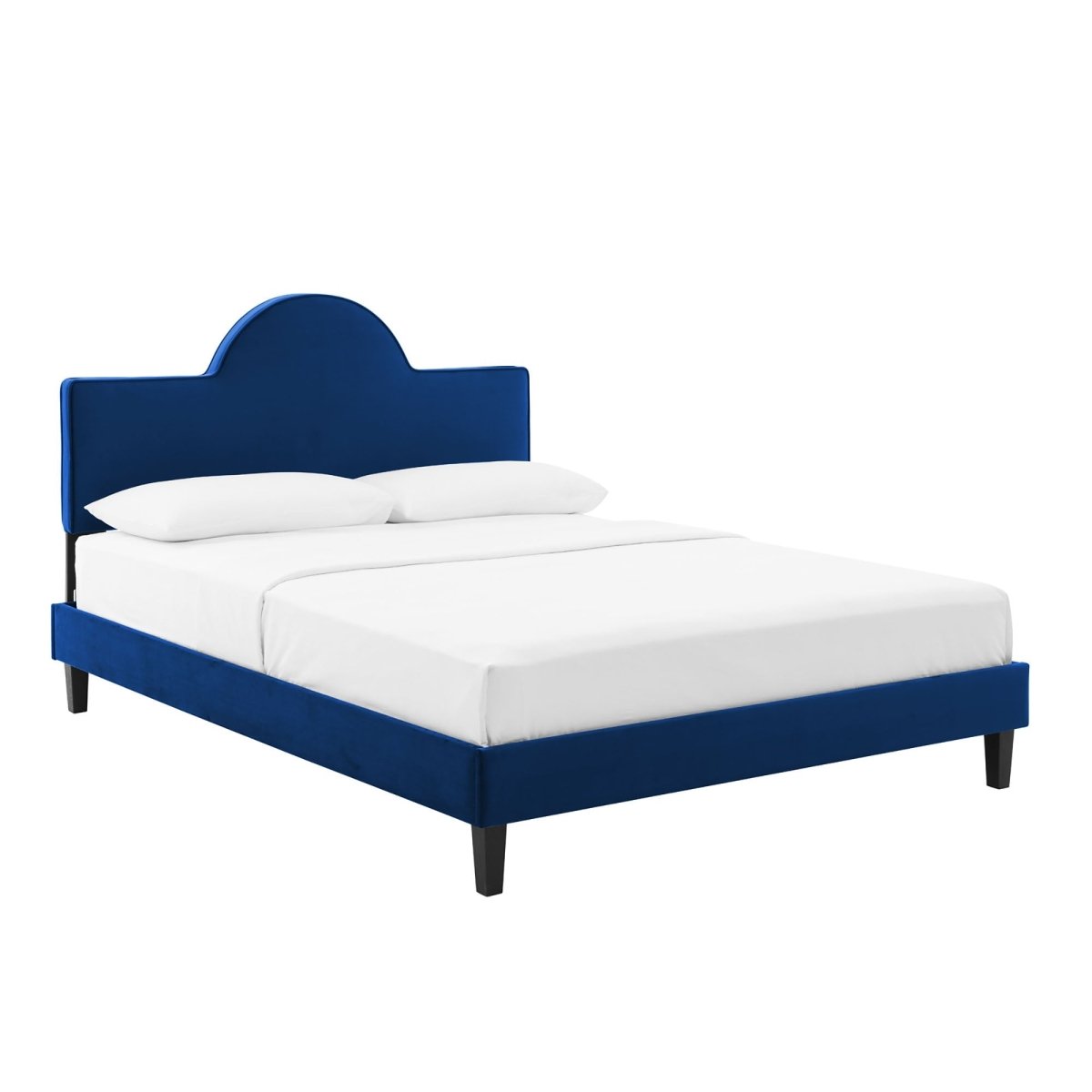 Sunrise Arch Performance Velvet Platform Bed - Platform Bed available at Alpine Outlets in Denver
