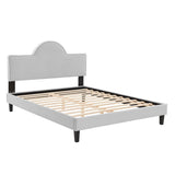 Sunrise Arch Performance Velvet Platform Bed - Platform Bed available at Alpine Outlets in Denver