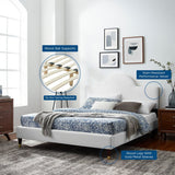 Sunrise Arch Performance Velvet Platform Bed with Gold Detail - Platform Bed available at Alpine Outlets in Denver