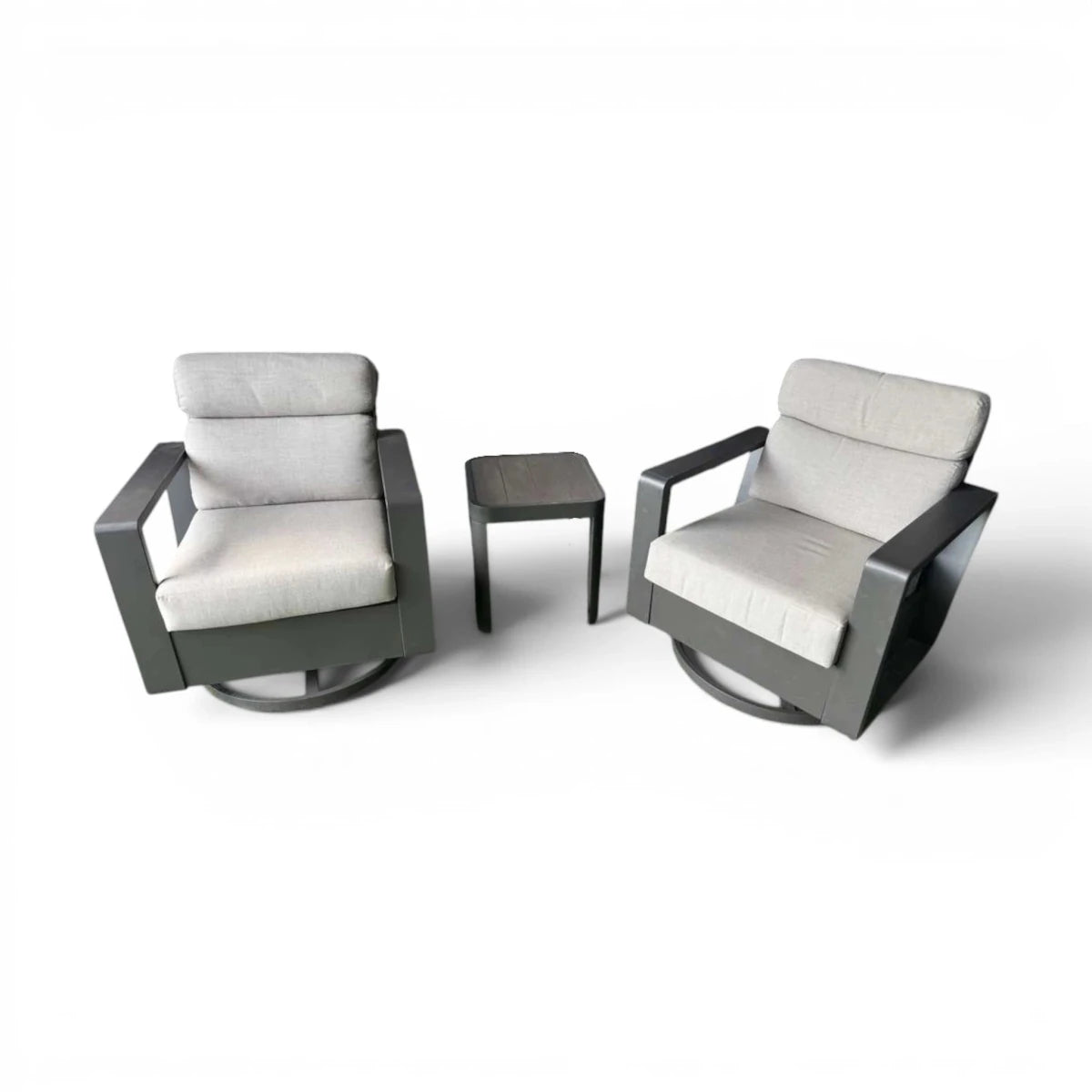 SunVilla Alden 3-Piece Outdoor Patio Seating Set with Swivel Glider Chairs - 🟡 Sofas available at Alpine Outlets in Denver