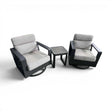SunVilla Alden 3-Piece Patio Bistro Set with Swivel Glider Chairs - 🟡 Outdoor Chairs available at Alpine Outlets in Denver