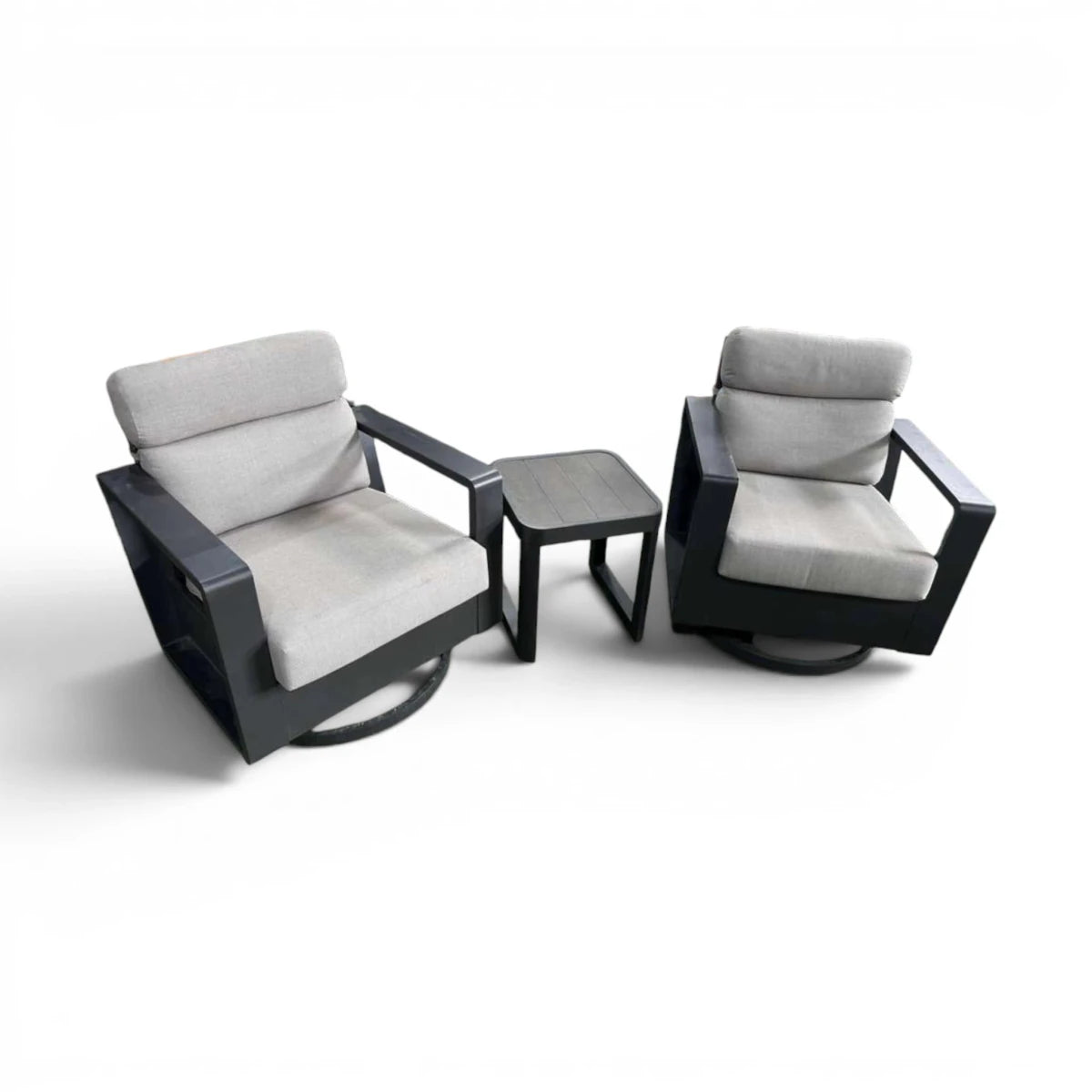 SunVilla Alden 3-Piece Patio Bistro Set with Swivel Glider Chairs - 🟡 Outdoor Chairs available at Alpine Outlets in Denver