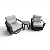 SunVilla Alden 3-Piece Patio Bistro Set with Swivel Glider Chairs - 🟡 Outdoor Chairs available at Alpine Outlets in Denver