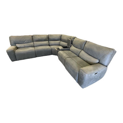 Sweeney 6 - piece Fabric Power Reclining Sectional with Power Headrests - Alpine Outlets