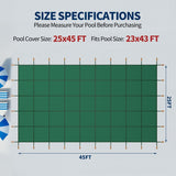 Swimming Pool Safety Cover For Rectangular Underground Pools - Green - Pool Covers available at Alpine Outlets in Denver