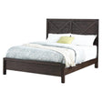 Talon Queen Wooden Panel Bed in Espresso with X-Design Headboard - Bedroom Furniture - Alpine Outlets