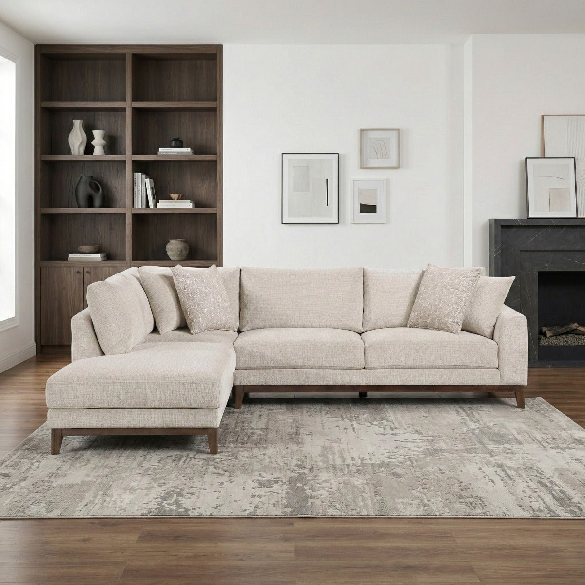 Taupe Chenille 2 - Piece Sectional with Left Chaise - 🟢 Living Room Furniture available at Alpine Outlets in Denver
