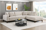 Taupe Chenille 2-Piece Sectional with Left-Facing Chaise - 🟢 Living Room Furniture available at Alpine Outlets in Denver