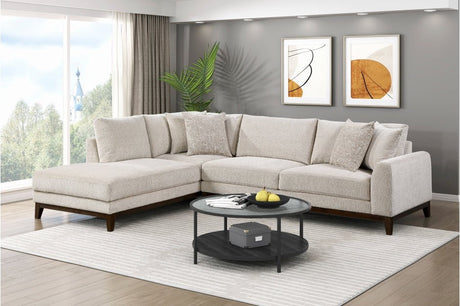 Taupe Chenille 2-Piece Sectional with Left-Facing Chaise - 🟢 Living Room Furniture available at Alpine Outlets in Denver