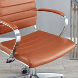 Terracotta Highback Office Chair – Chrome Frame - Workspace - Alpine Outlets