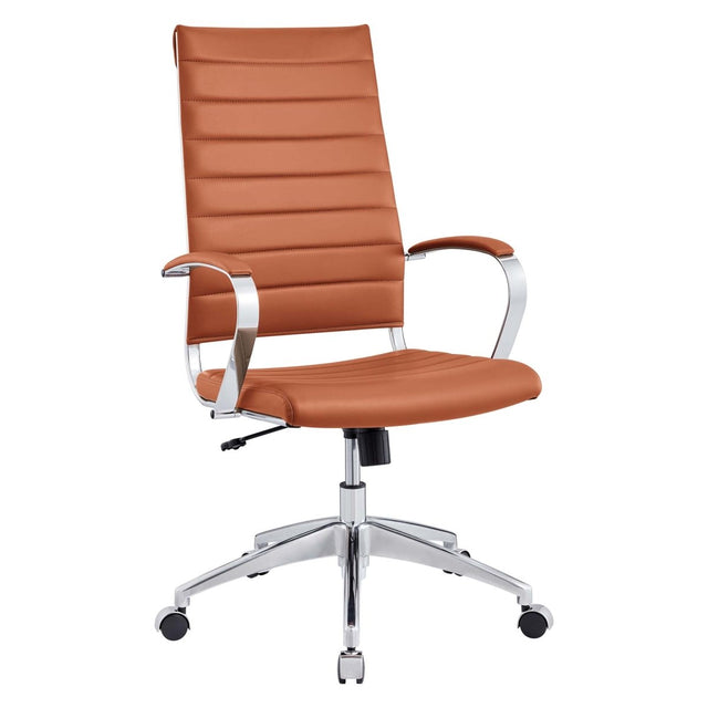 Terracotta Highback Office Chair – Chrome Frame - Workspace - Alpine Outlets