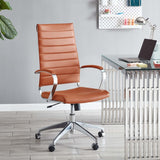Terracotta Highback Office Chair – Chrome Frame - Workspace - Alpine Outlets