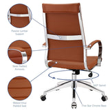 Terracotta Highback Office Chair – Chrome Frame - Workspace - Alpine Outlets
