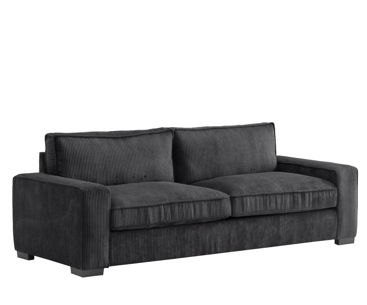 The Haven Luxe Modern Corduroy Sofa – Spacious 3 - Seater Couch - available at Alpine Outlets in Denver