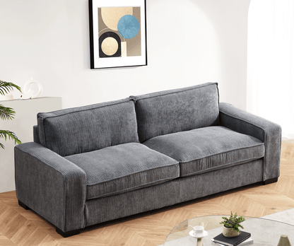 The Haven Luxe Modern Corduroy Sofa – Spacious 3 - Seater Couch - available at Alpine Outlets in Denver