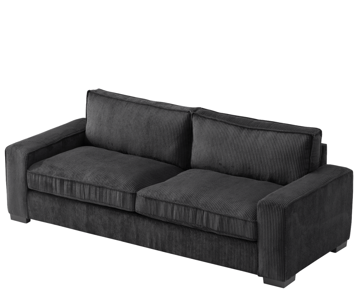 The Haven Luxe Modern Corduroy Sofa – Spacious 3 - Seater Couch - available at Alpine Outlets in Denver