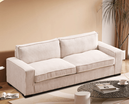 The Haven Luxe Modern Corduroy Sofa – Spacious 3 - Seater Couch - available at Alpine Outlets in Denver