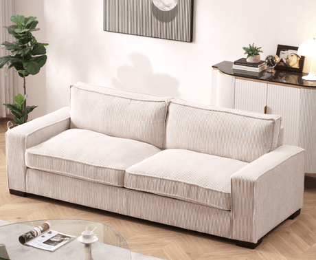 The Haven Luxe Modern Corduroy Sofa – Spacious 3 - Seater Couch - available at Alpine Outlets in Denver