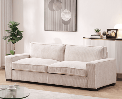 The Haven Luxe Modern Corduroy Sofa – Spacious 3 - Seater Couch - available at Alpine Outlets in Denver