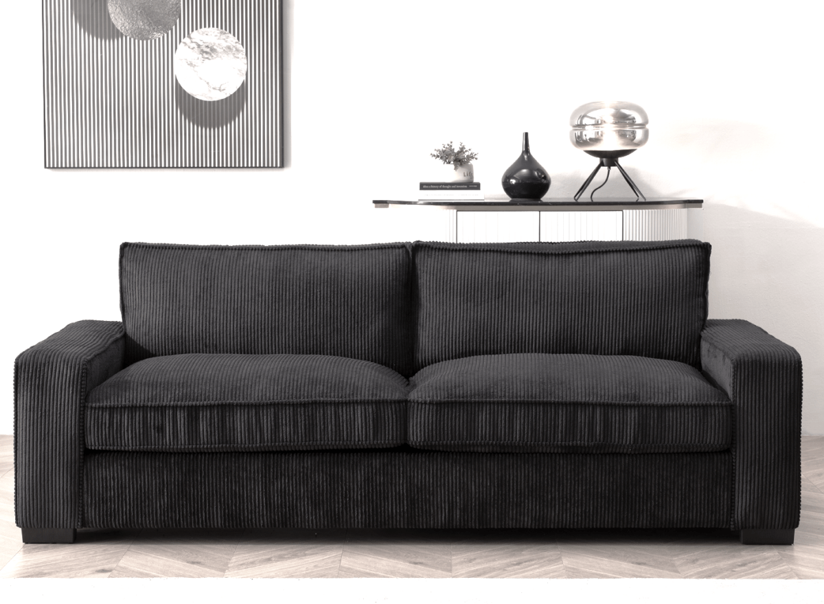 The Haven Luxe Modern Corduroy Sofa – Spacious 3 - Seater Couch - available at Alpine Outlets in Denver