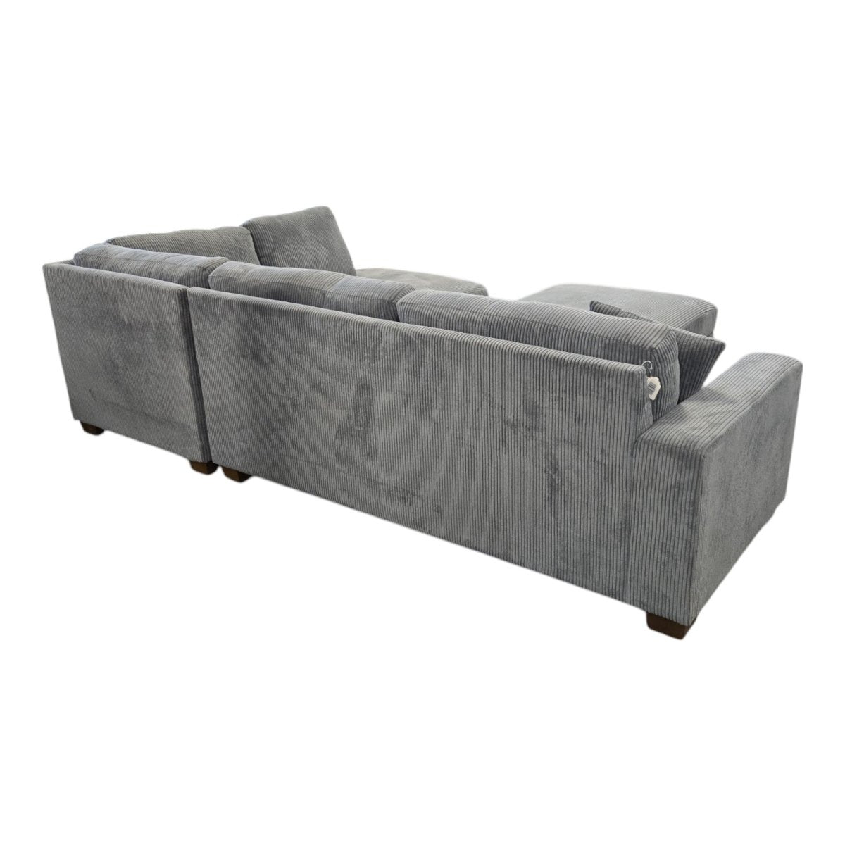 Thomasville Artesia Corduroy Fabric Sectional with Ottoman – Like New – (L8394) - available at Alpine Outlets in Denver