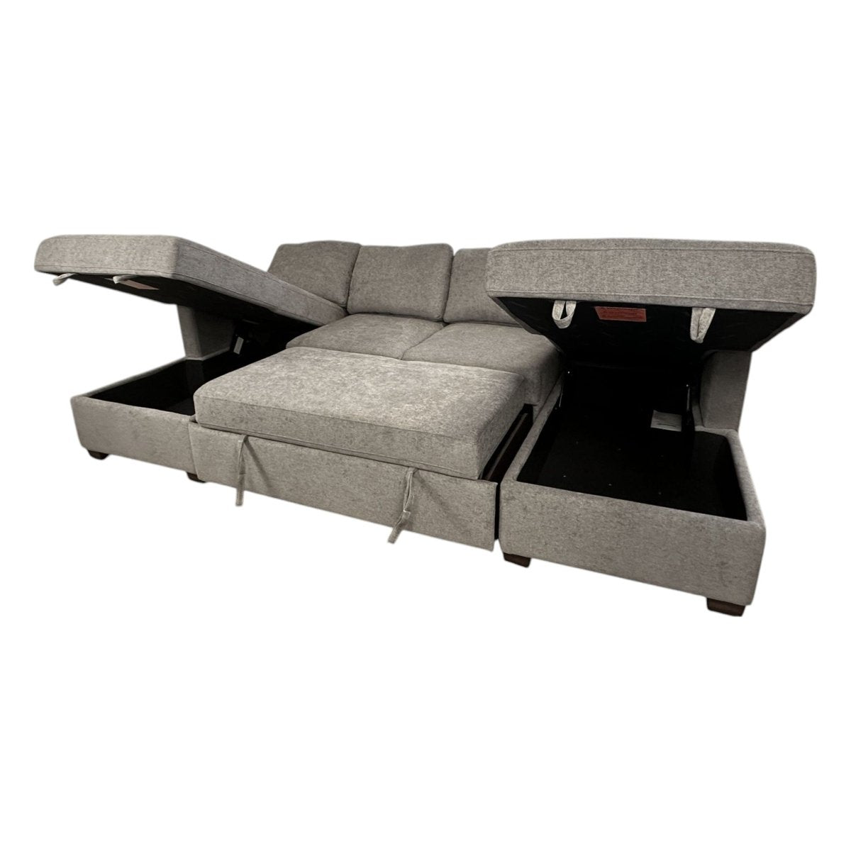 Thomasville Corvalis Convertible Sectional with Double Storage Chaise (ID L542879) - Living Room Furniture available at Alpine Outlets in Denver