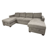 Thomasville Corvalis Convertible Sectional with Double Storage Chaise (ID L542879) - Living Room Furniture available at Alpine Outlets in Denver