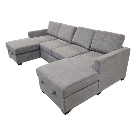 Thomasville Corvalis Convertible Sectional with Double Storage Chaise (ID N234567) - Furniture available at Alpine Outlets in Denver