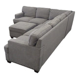 Thomasville Emilee Fabric Sectional with Storage Ottoman - Used - (ID U5839) - available at Alpine Outlets in Denver