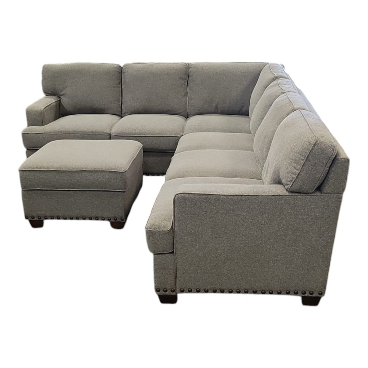 Thomasville Emilee Fabric Sectional with Storage Ottoman - Alpine Outlets