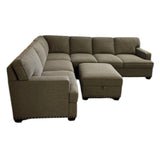 Thomasville Emilee Fabric Sectional with Storage Ottoman (ID G523491) - Living Room Furniture available at Alpine Outlets in Denver