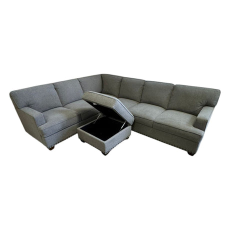 Thomasville Emilee Fabric Sectional with Storage Ottoman (ID G523491) - Living Room Furniture available at Alpine Outlets in Denver