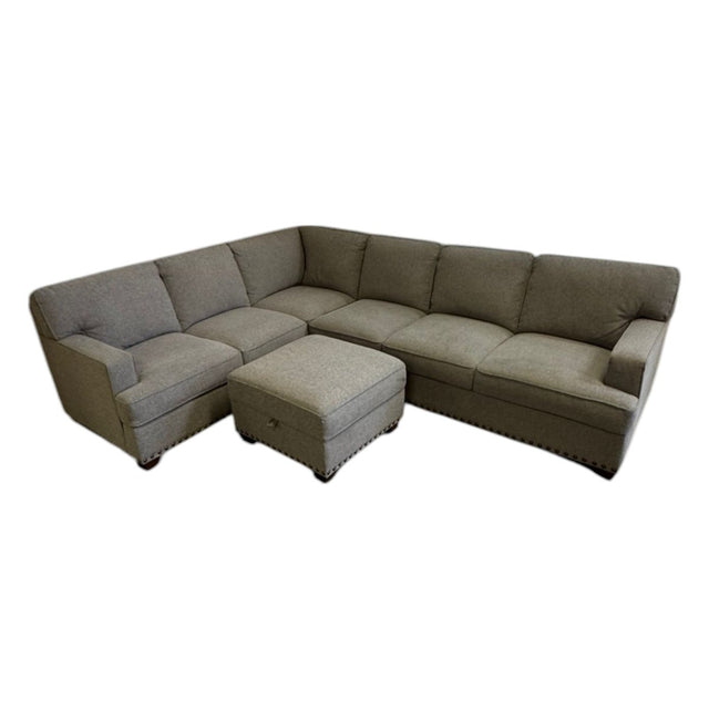 Thomasville Emilee Fabric Sectional with Storage Ottoman (ID G523491) - Living Room Furniture available at Alpine Outlets in Denver