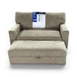 Thomasville Gilroy Oversized Fabric Storage Chair with Storage Ottoman, Taupe - 🟡 Storage Chair available at Alpine Outlets in Denver