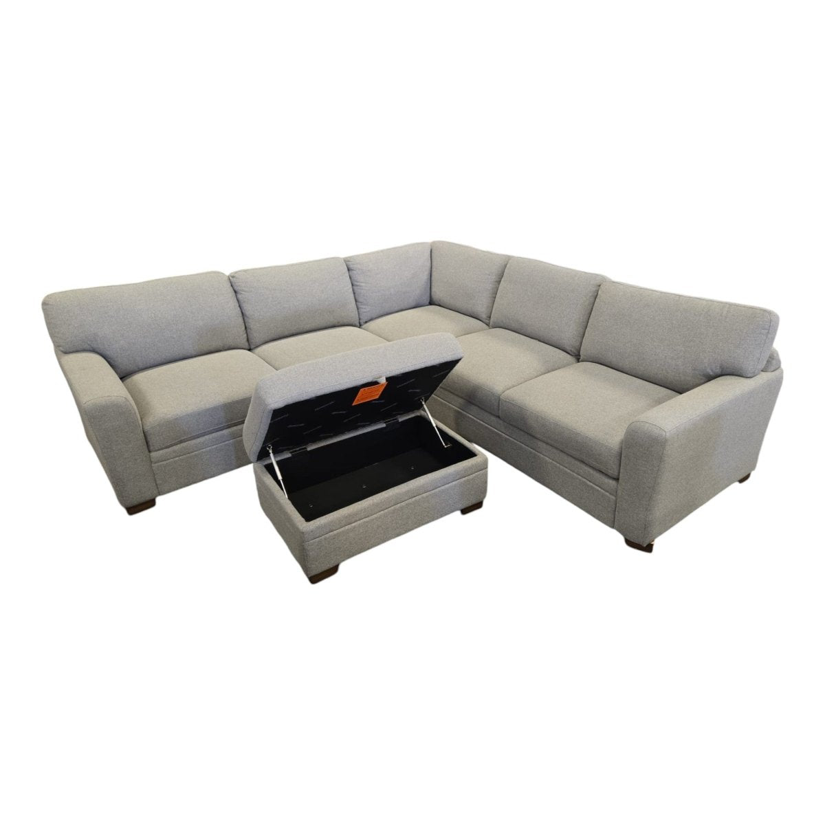 Thomasville Langdon Fabric Sectional with Chaise and Storage Ottoman - available at Alpine Outlets in Denver