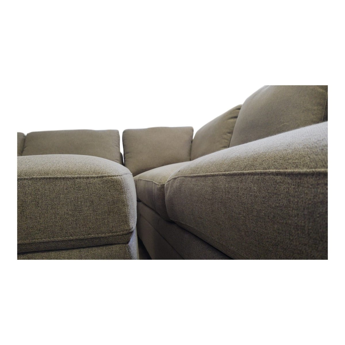 Thomasville Langdon Fabric Sectional with Chaise & Storage Ottoman - Gray - Furniture available at Alpine Outlets in Denver