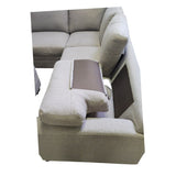 Thomasville Langdon Fabric Sectional with Chaise & Storage Ottoman - Gray - Furniture available at Alpine Outlets in Denver