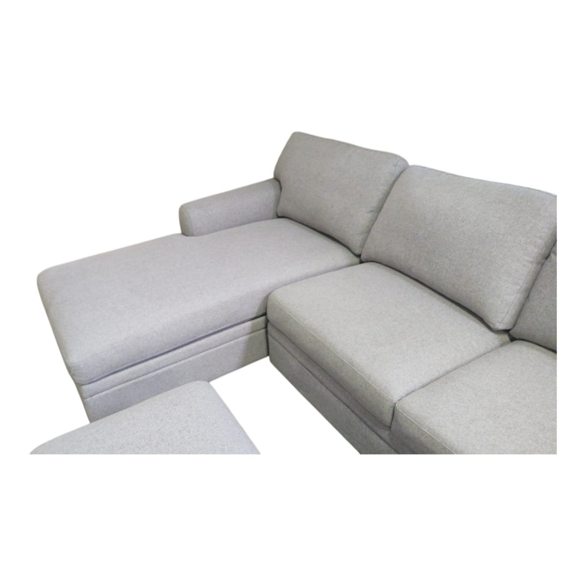 Thomasville Langdon Fabric Sectional with Chaise & Storage Ottoman - Gray - Furniture available at Alpine Outlets in Denver