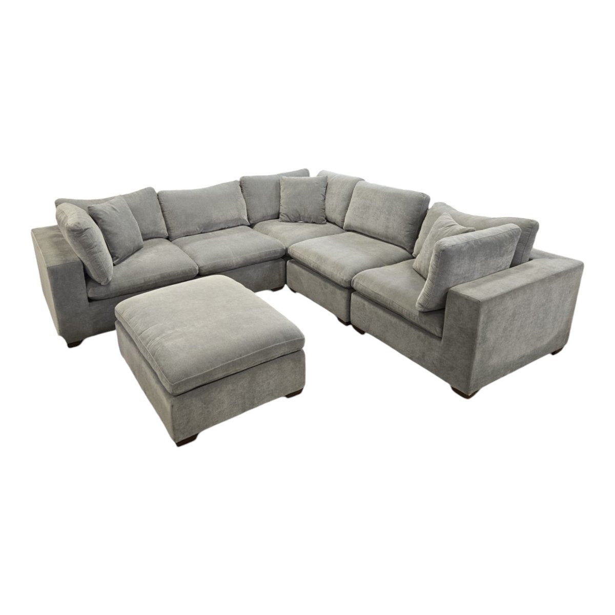 Thomasville Lowell 6 - Piece Fabric Modular Sectional - Used Like New - (ID U5723) - Alpine Outlets