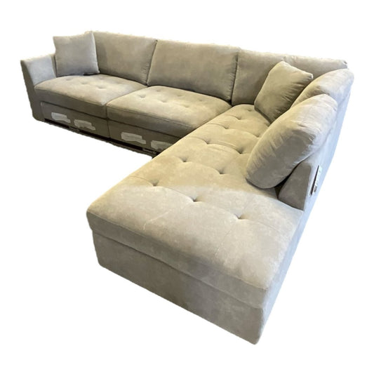 Thomasville Miles Fabric Sectional with Power Footrest - Alpine Outlets