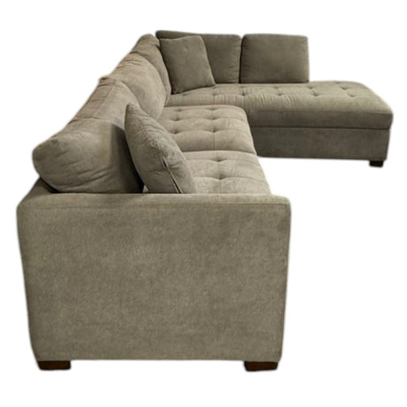 Thomasville Miles Fabric Sectional with Power Footrest (ID U982734) - Living Room Furniture available at Alpine Outlets in Denver